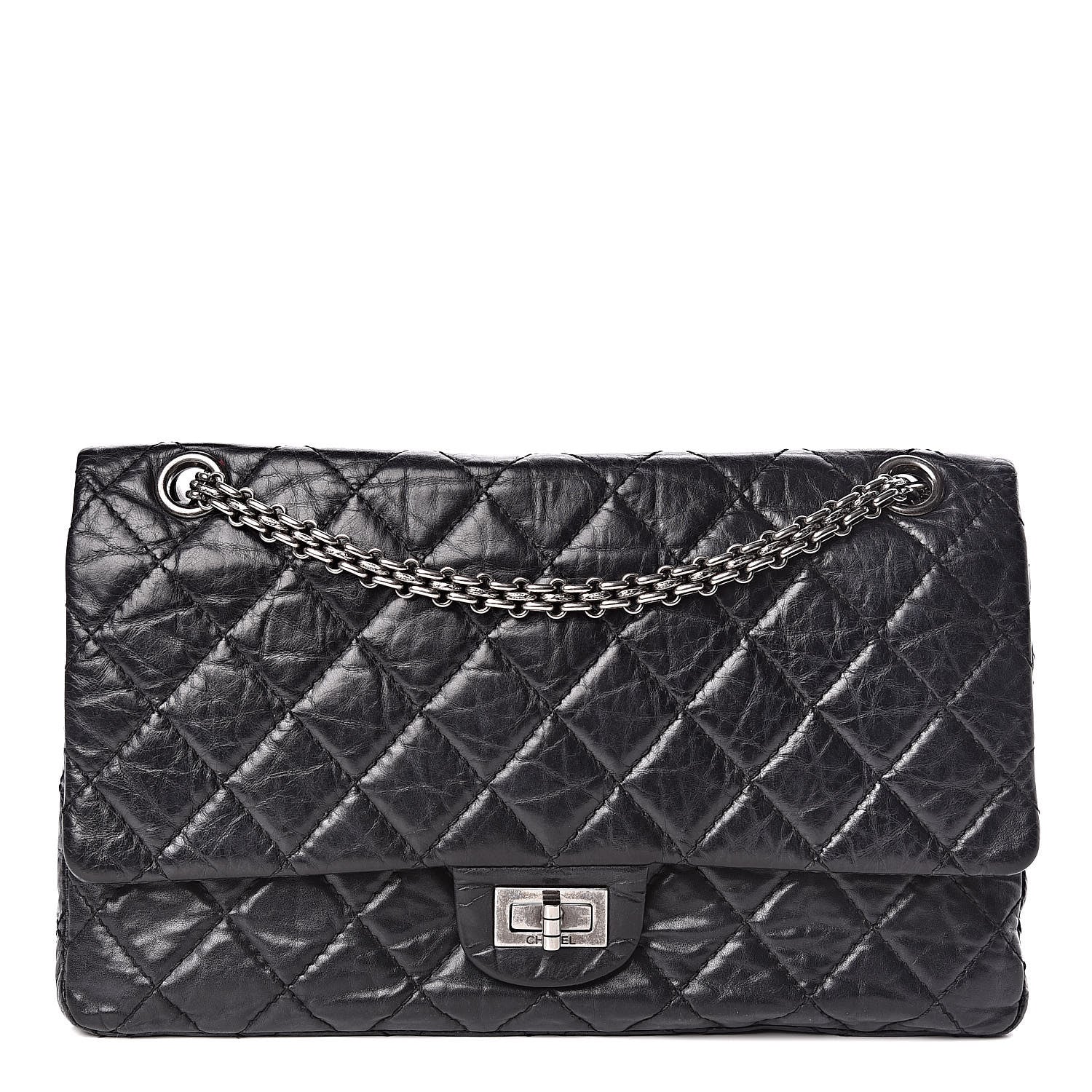 Chanel Aged Calfskin Quilted 2.55 Reissue 226 Flap Black 1 of 11
