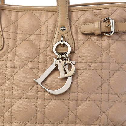 Christian Dior Coated Canvas Cannage Mini Panarea Tote Beige 11 of 11