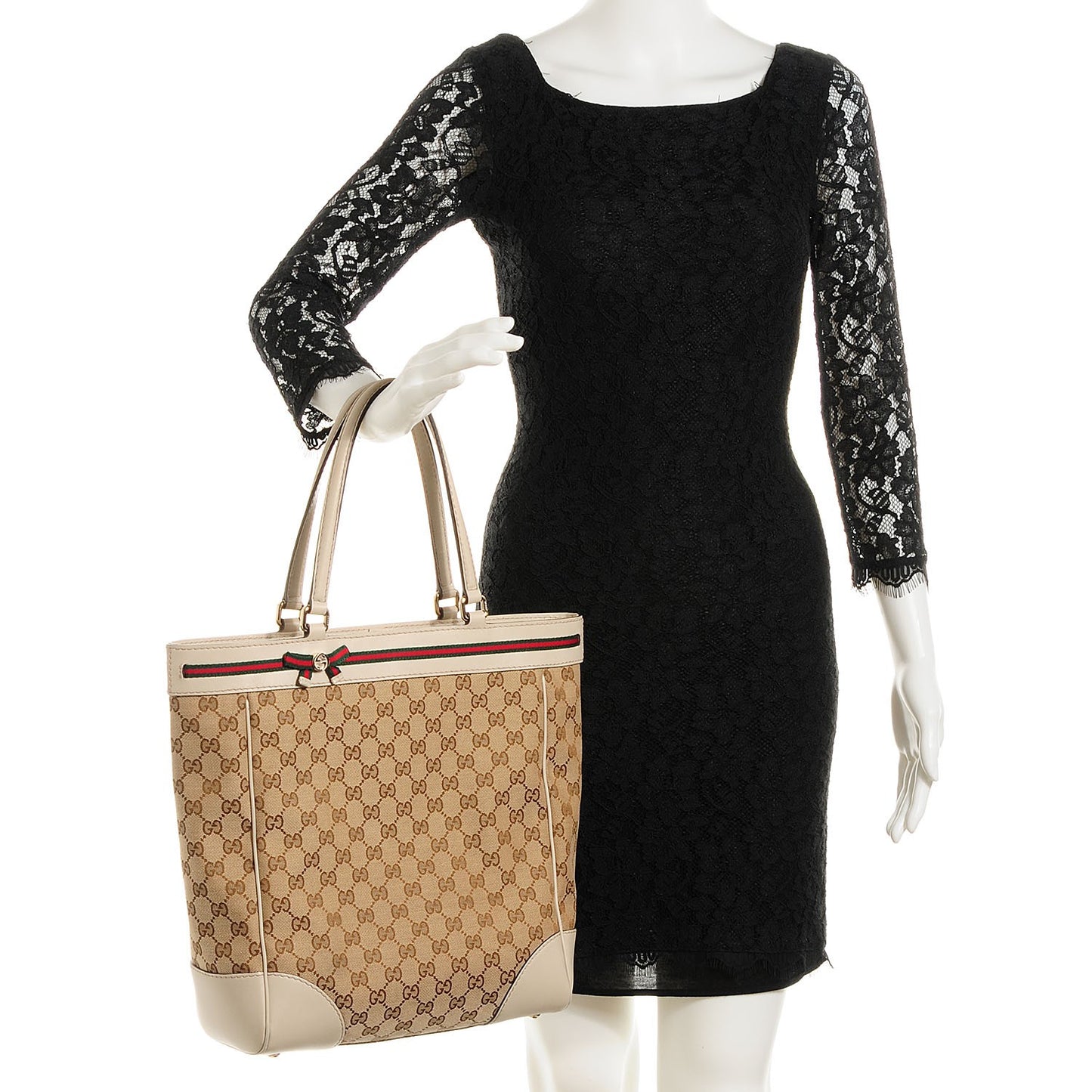 Monogram Medium Mayfair Tote Off White