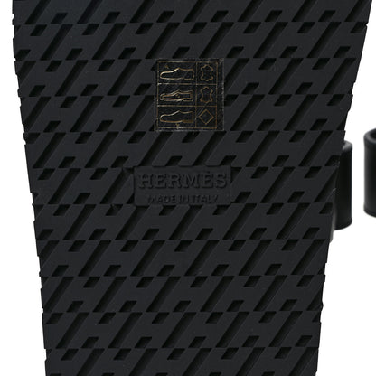 Hermes Calfskin Womens Chypre Sandals 36.5 Black 6 of 9