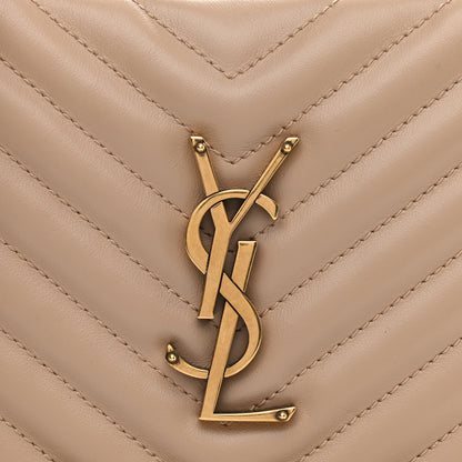 Saint Laurent Calfskin Matelasse Monogram Lou Camera Bag Dark Beige 7 of 9