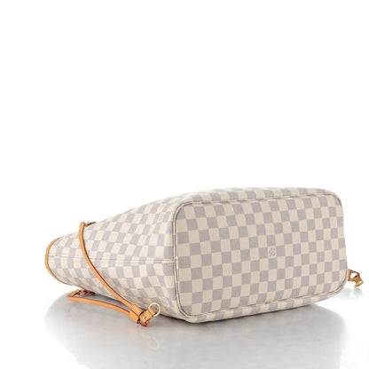 Louis Vuitton Damier Azur Neo Neverfull MM Rose Ballerine 4 of 9