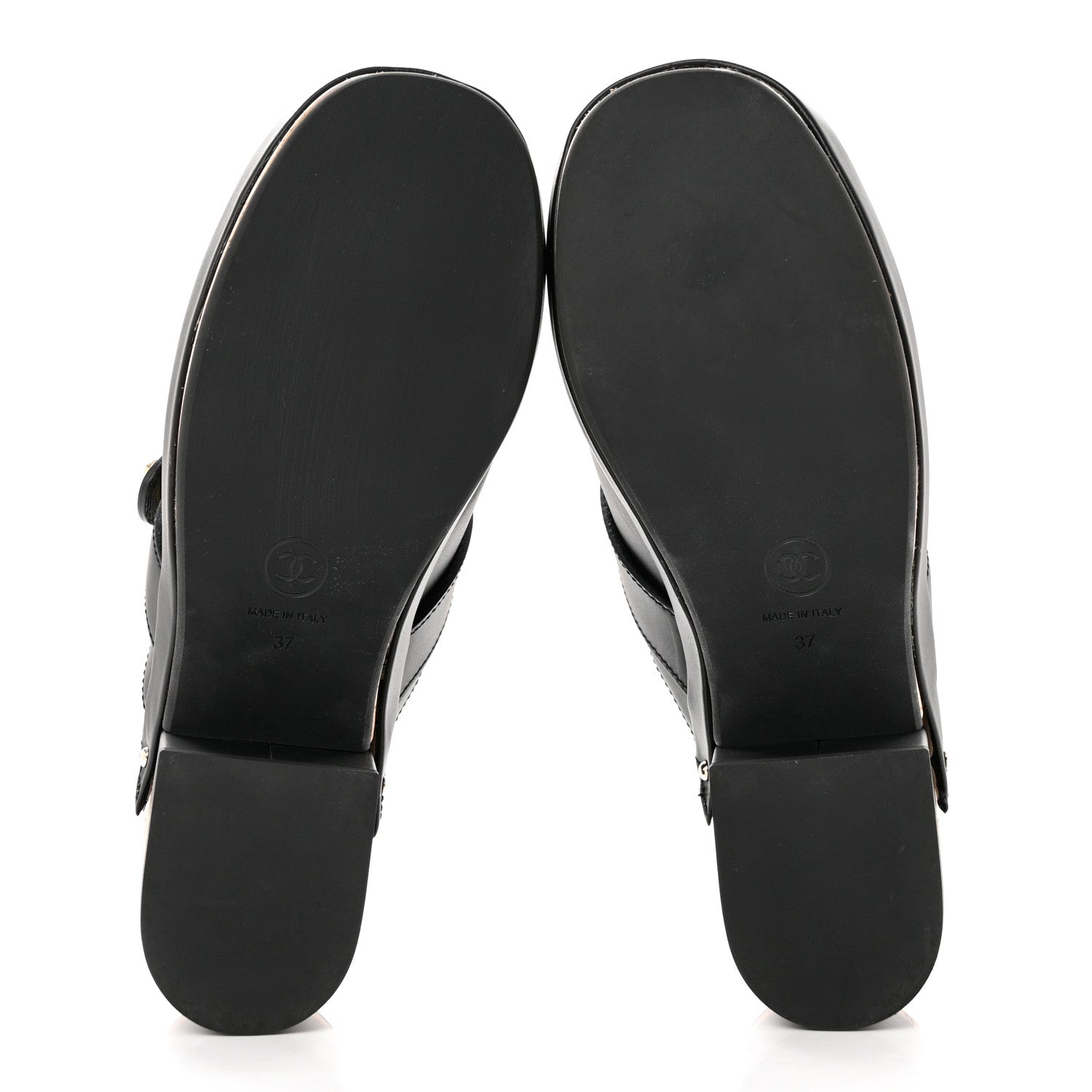 Chanel Calfskin CC Turn Lock Clogs 37 Black 5 of 9