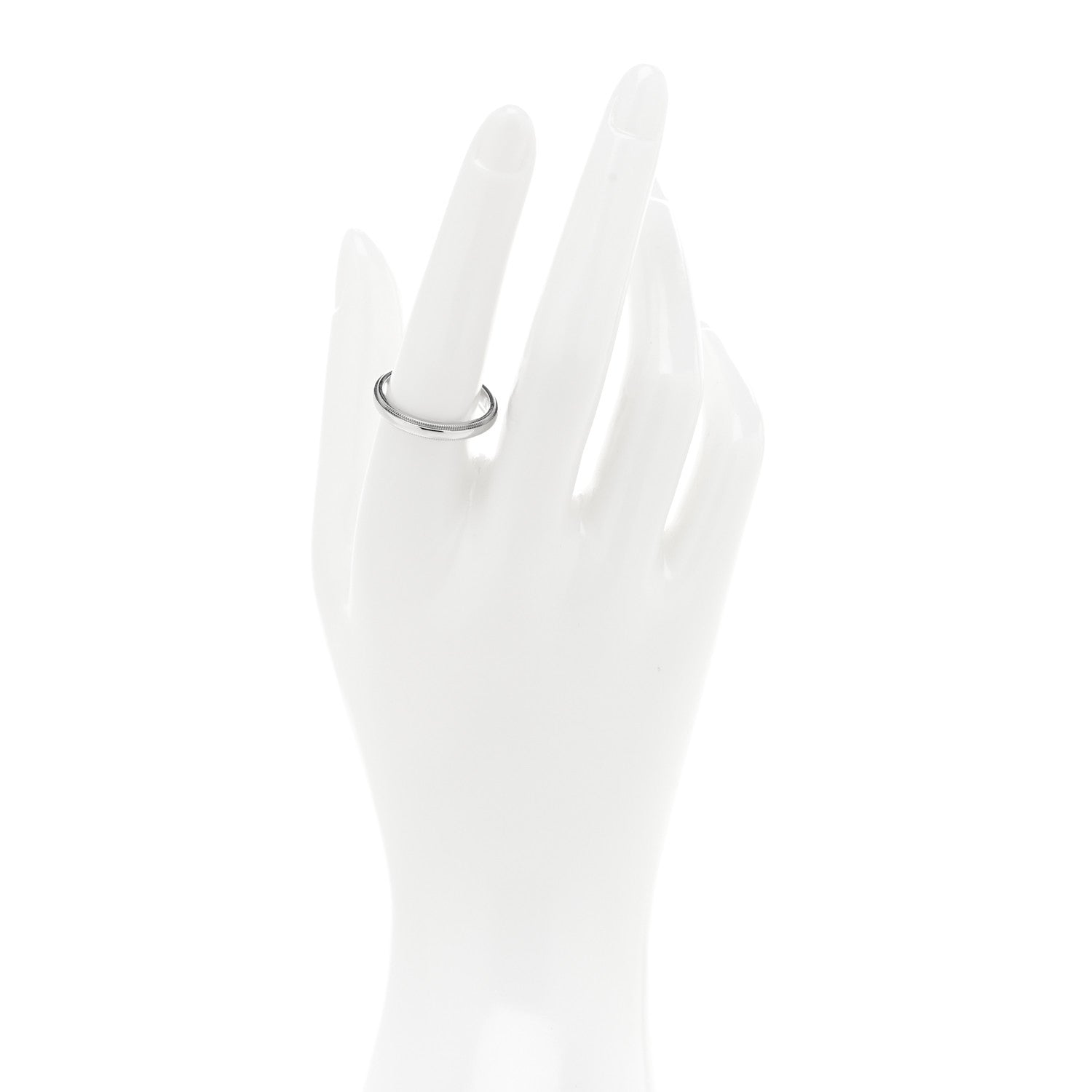 Tiffany Platinum 3mm Tiffany Together Milgrain Band Ring 57 8 2 of 4
