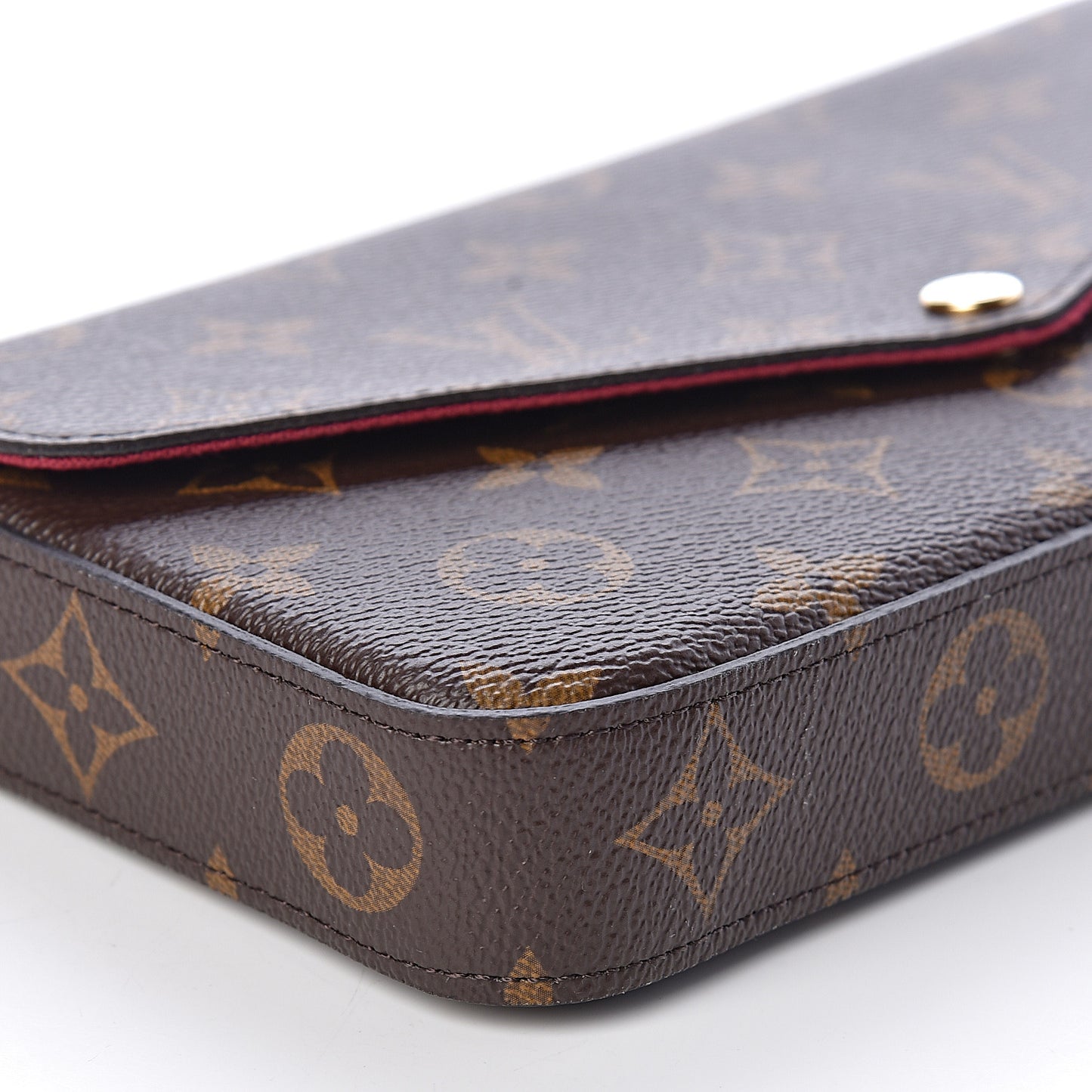 Monogram Pochette Felicie Chain Wallet Fuchsia
