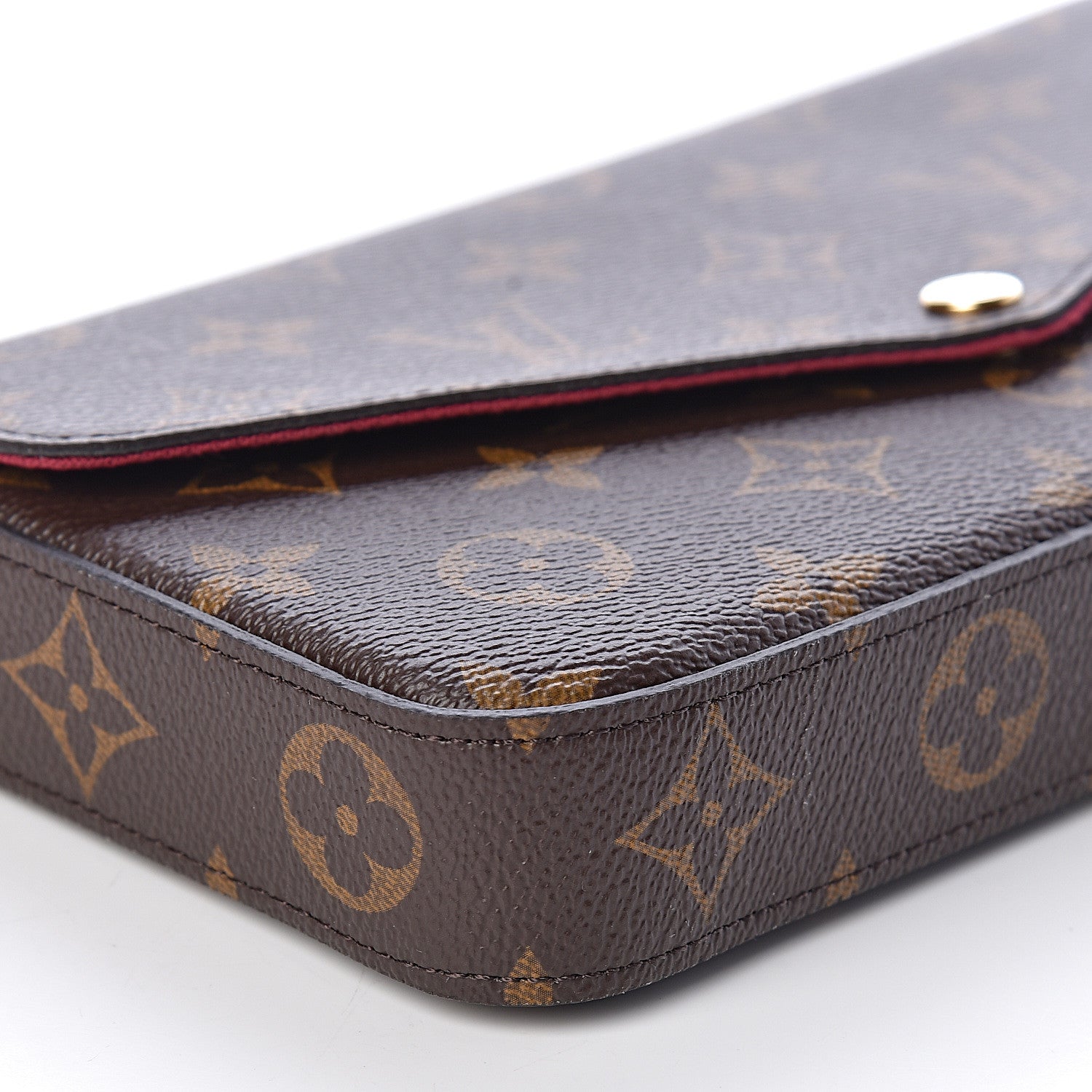 Louis Vuitton Monogram Pochette Felicie Chain Wallet Fuchsia 9 of 10