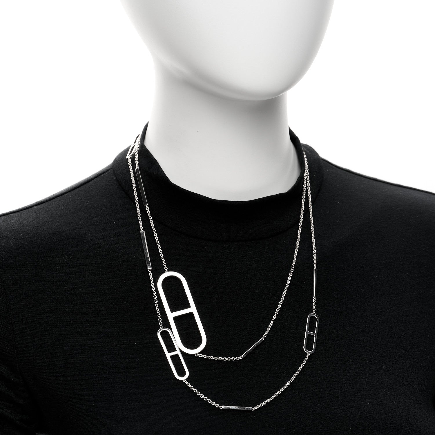 Hermes Sterling Silver Ever Chaine d'Ancre Long Necklace 120 2 of 4