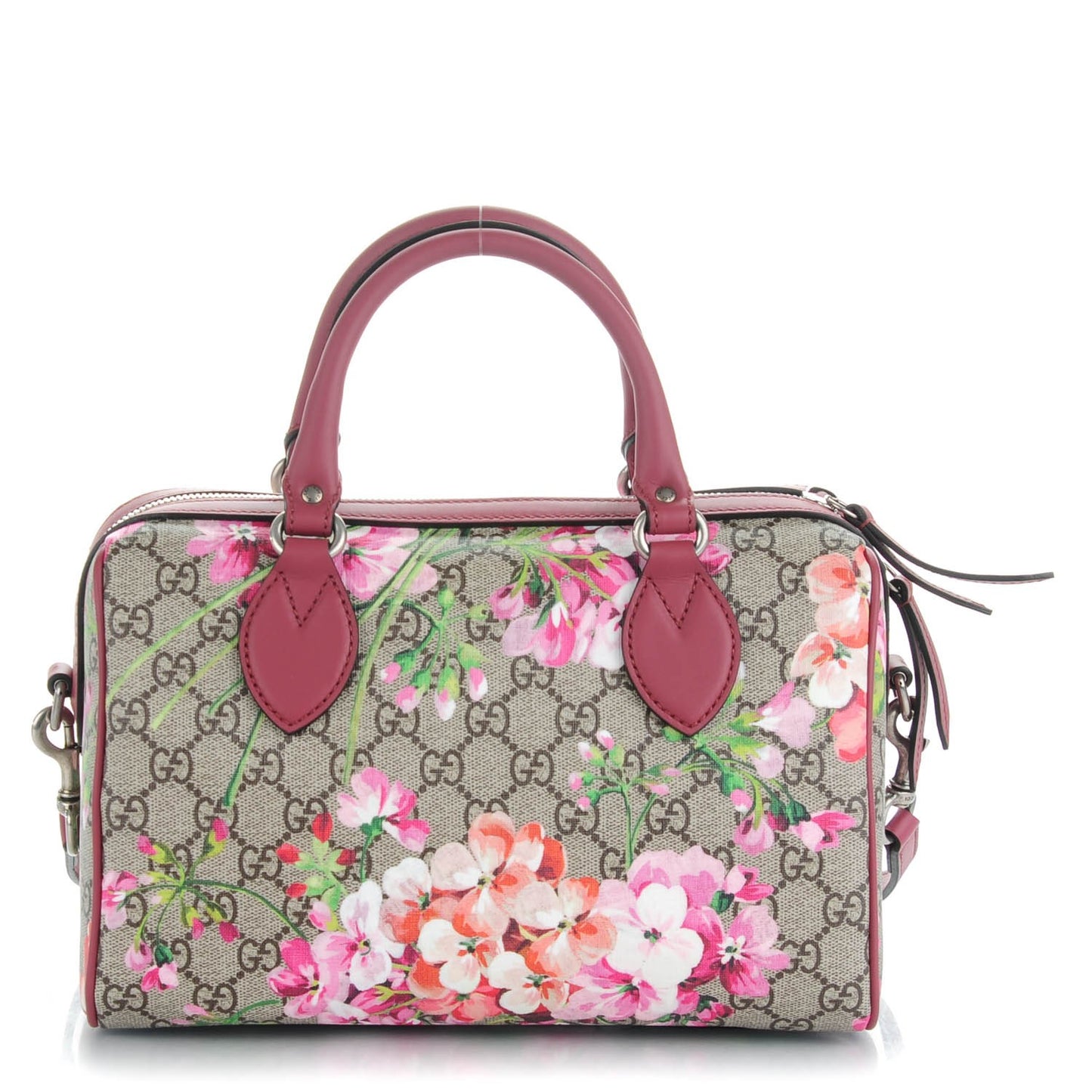 GG Supreme Monogram Blooms Small Boston Beige Multicolor Dry Rose