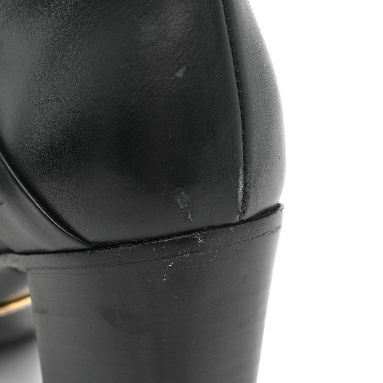 Gucci Calfskin Double G Knee High Boots 39 Black 9 of 15