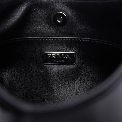Prada Spazzolato Cleo Shoulder Bag Black 8 of 11