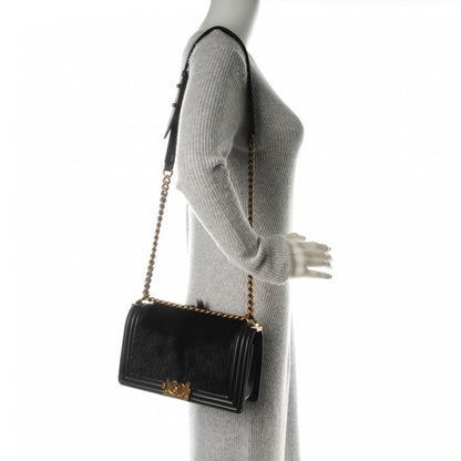 Chanel Goat Hair Medium Celtic Boy Flap Black 2 of 7