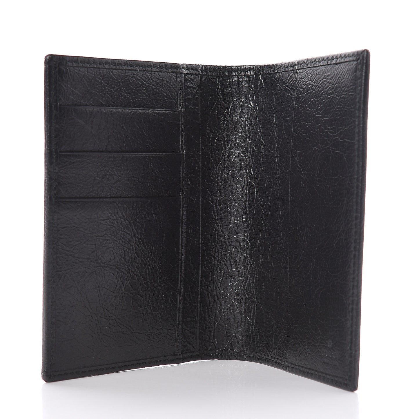 Fluffy Calfskin Morpheus Passport Case Black