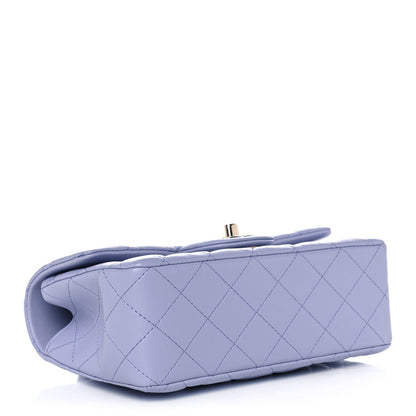 Chanel Lambskin Quilted Mini Top Handle Rectangular Flap Light Purple 4 of 11