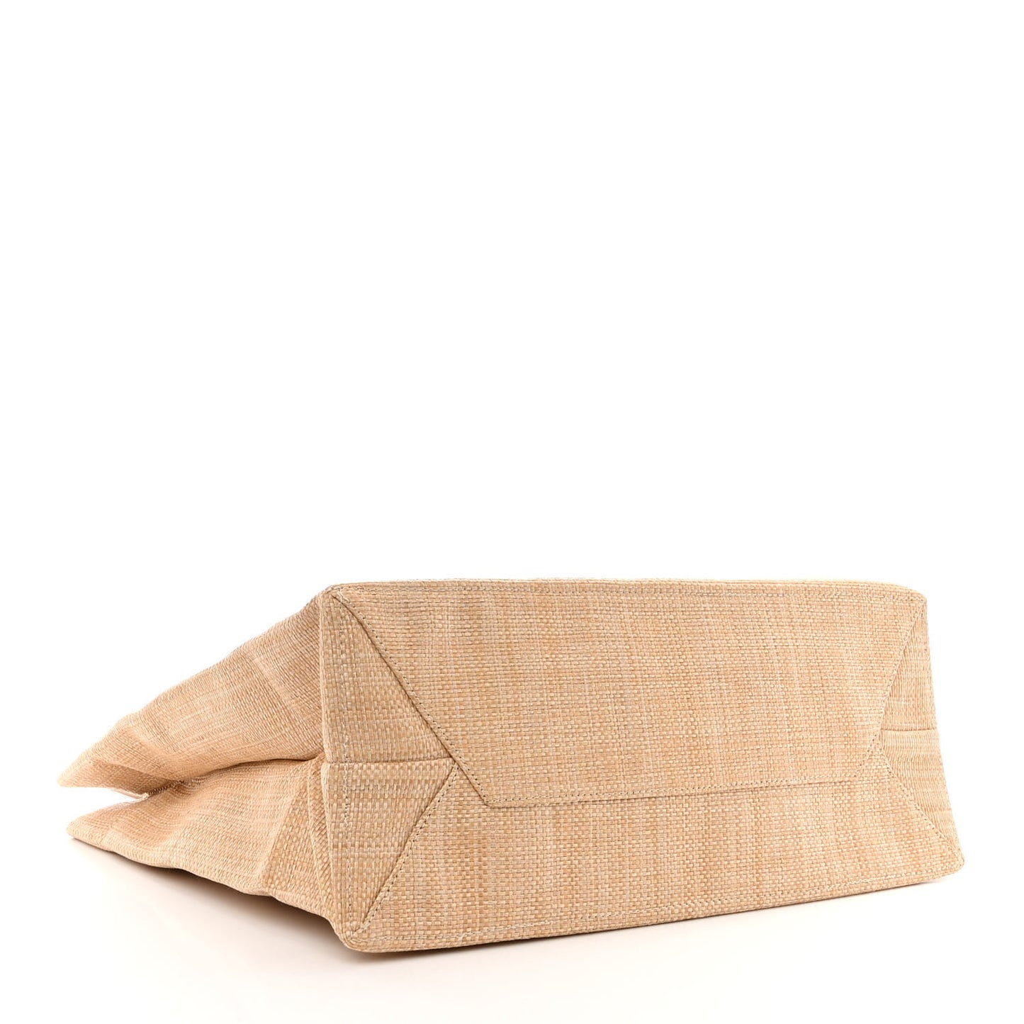 Raffia Logo Tote Naturale