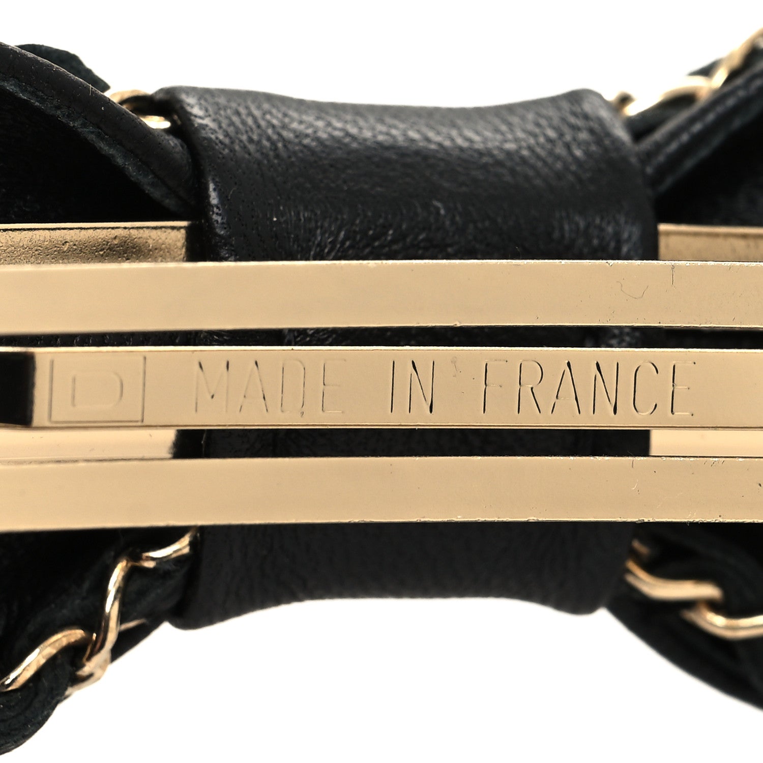 Chanel Lambskin Bow Chain CC Hair Clip Black 3 of 4