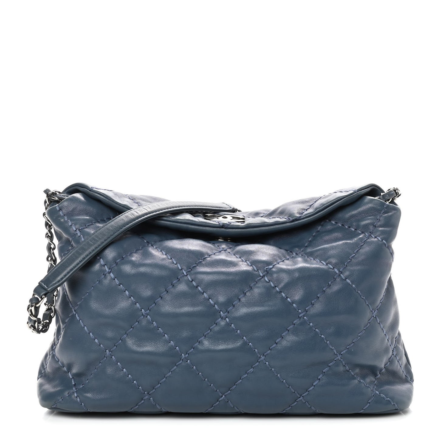 Calfskin Love Me Tender Shoulder Bag Blue