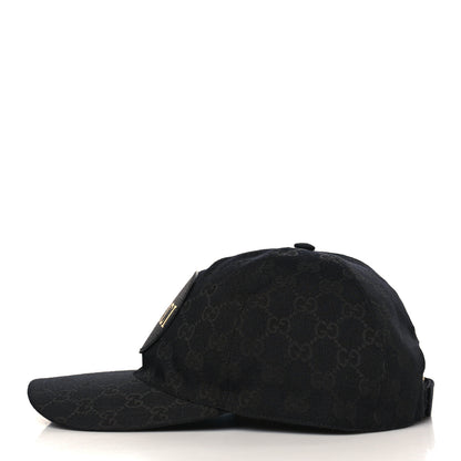 Gucci Monogram Textured Dollar Calfskin Zeno Baseball Hat XL Black 3 of 8