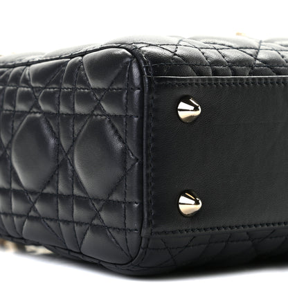 Christian Dior Lambskin Cannage Small Lucky Badges My Lady Dior Navy 5 of 13
