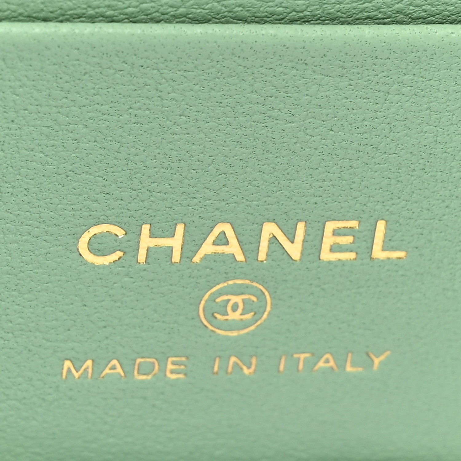 Chanel Shiny Calfskin Quilted Small Top Handle Vanity Case With Chain Light Green 6 of 10