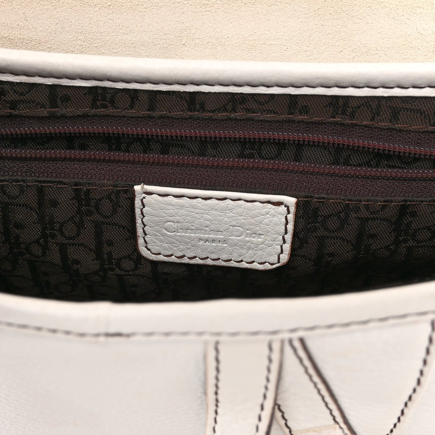 Calfskin Saddle Bag White