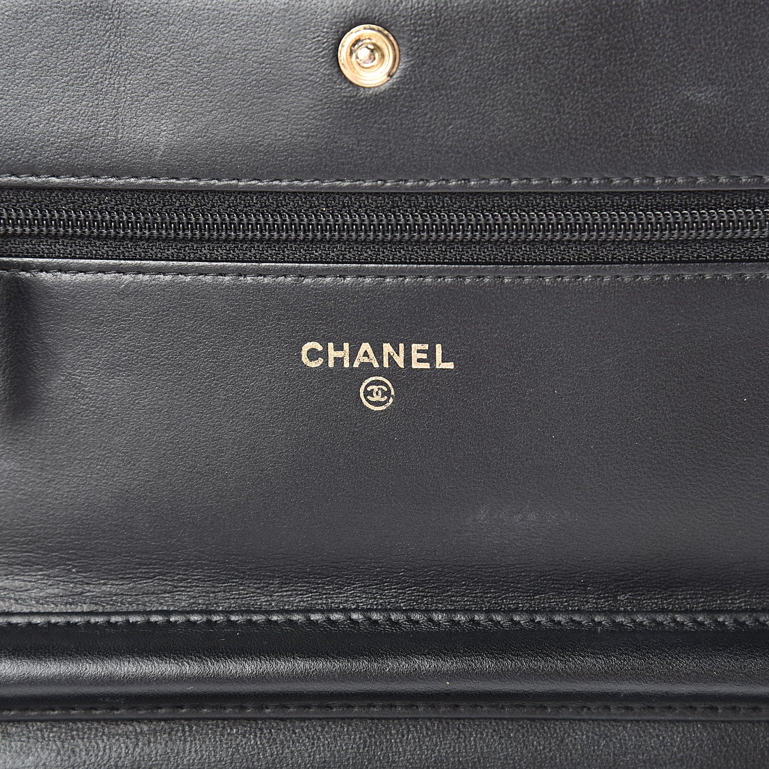 Chanel Lambskin Quilted Boy Wallet On Chain WOC Black 6 of 18