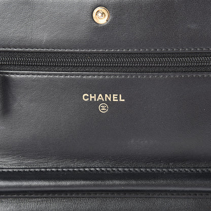Chanel Lambskin Quilted Boy Wallet On Chain WOC Black 6 of 18