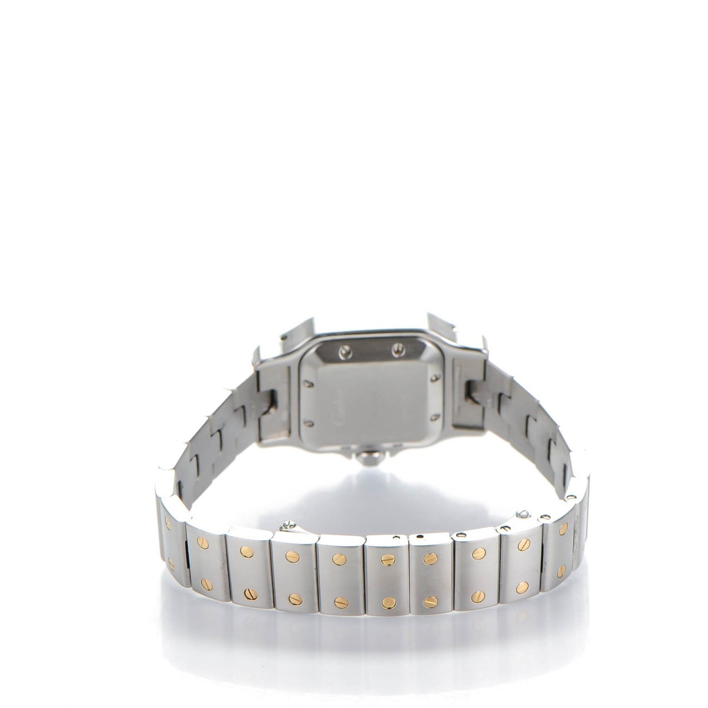 Stainless Steel 18K Yellow Gold 24mm Santos De Cartier Galbee Automatic Watch