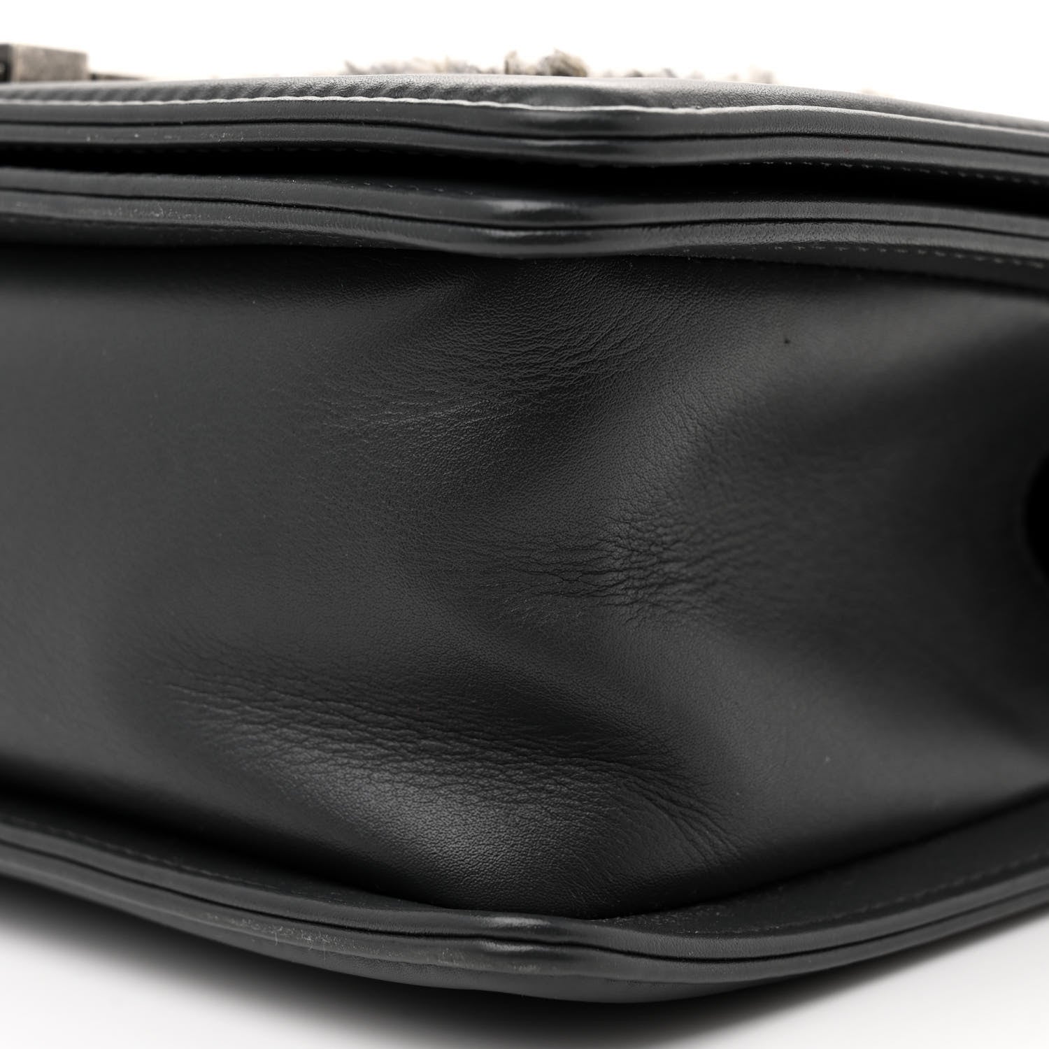 Chanel Tweed Calfskin Medium Boy Flap Grey 10 of 10