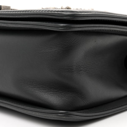Chanel Tweed Calfskin Medium Boy Flap Grey 10 of 10