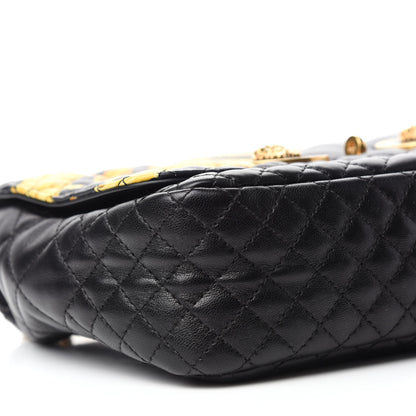 Versace Nappa Quilted Barocco Print Icon Shoulder Bag Black 6 of 9