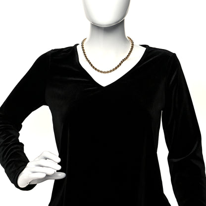 Christian Dior Metal 30 Montaigne Necklace Aged Gold 2 of 5