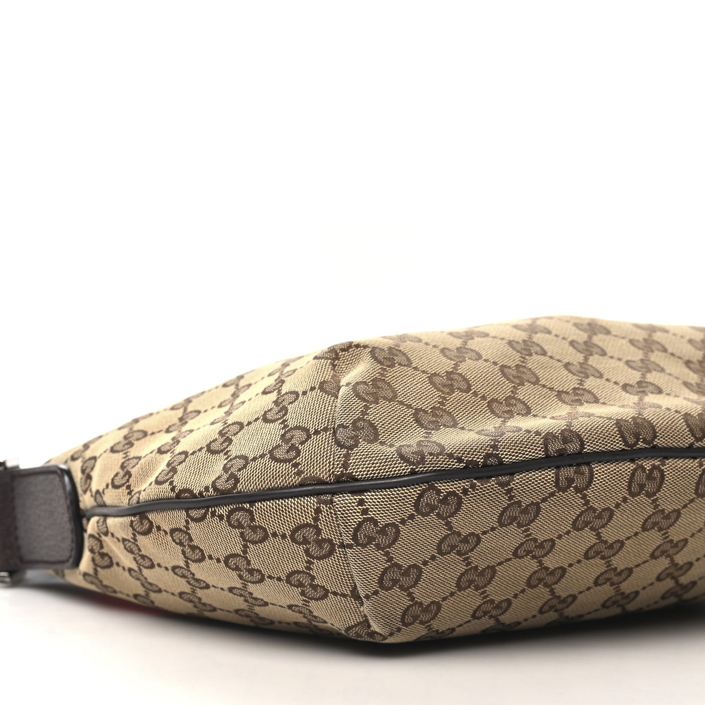 Monogram Web Medium Half Moon Hobo Dark Brown