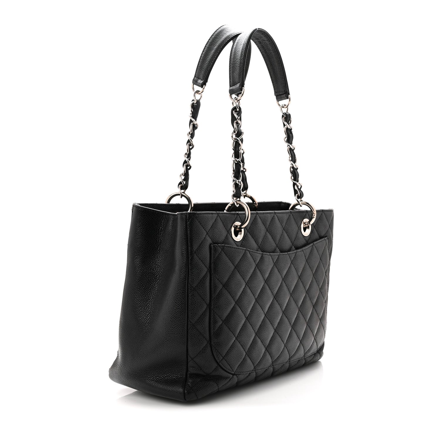 Caviar Quilted Grand Shopping Tote GST Black