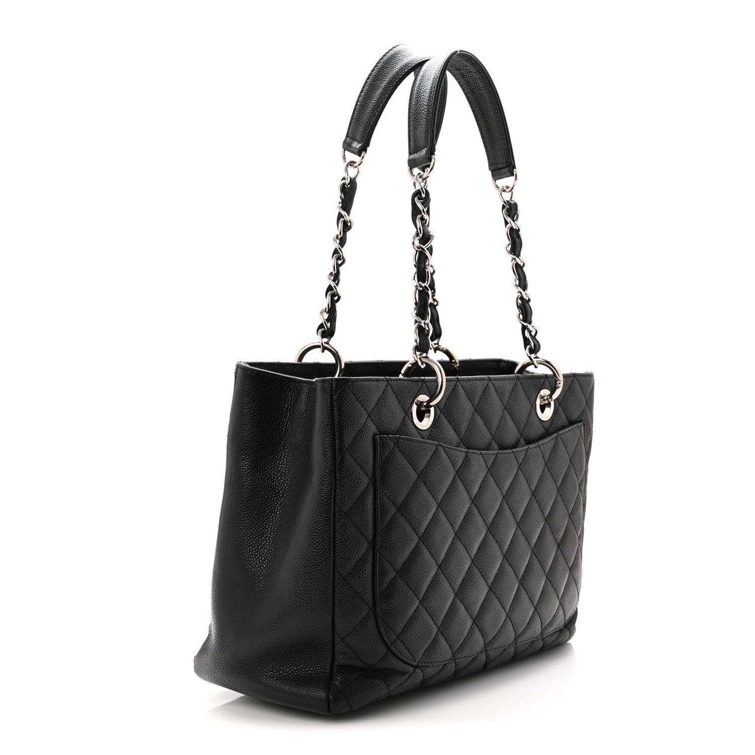 Chanel Caviar Quilted Grand Shopping Tote GST Black 3 of 10