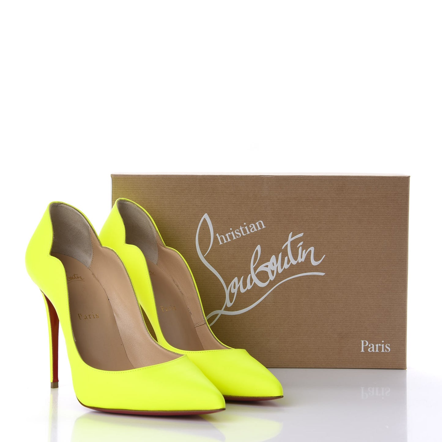 Calfskin Hot Chick 100 Pumps 38.5 Fluo