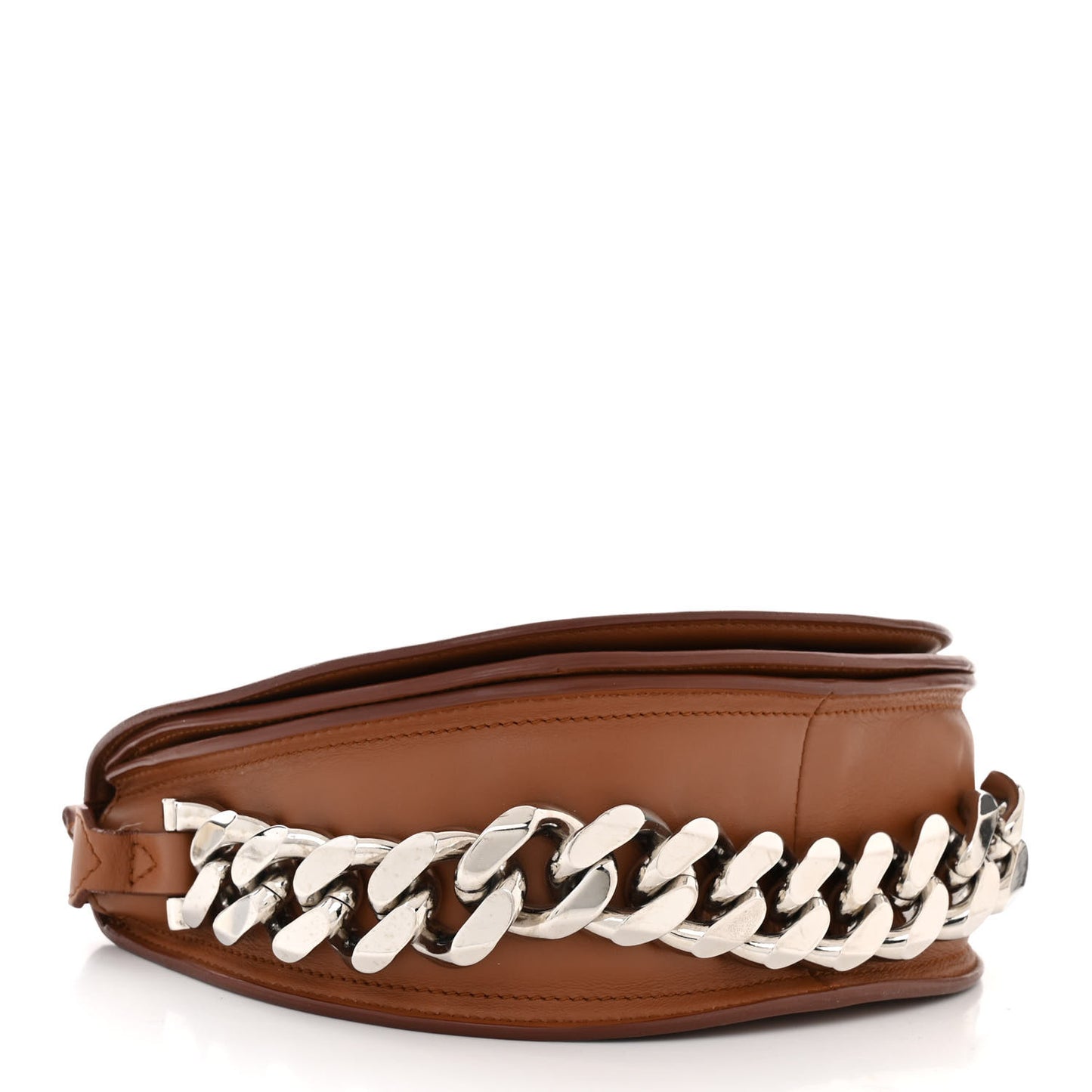 Calfskin Mini Infinity Saddle Bag Cognac