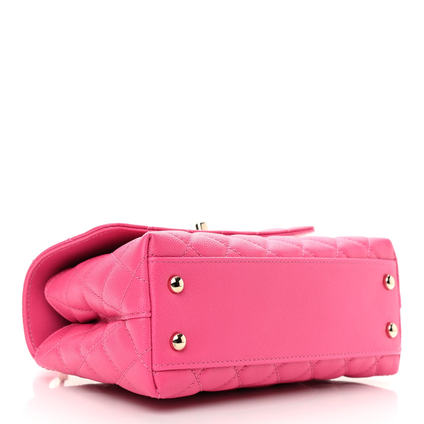 Caviar Quilted Mini Coco Handle Flap Rose