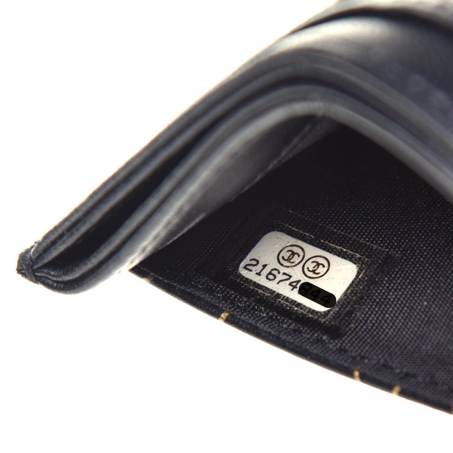 Chanel Lambskin Camellia Embossed Card Holder Black Gold 8 of 8