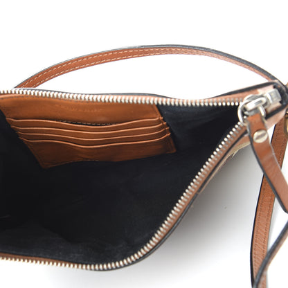 Burberry Mega Check Peyton Crossbody Clutch Bag Saddle Brown 5 of 10