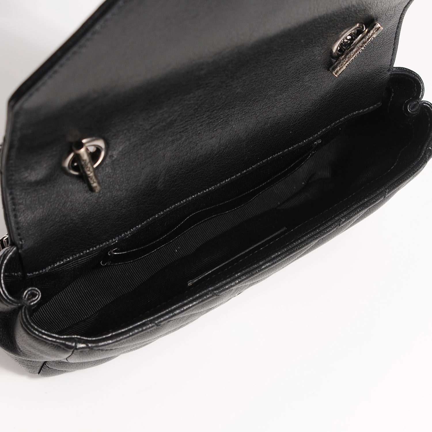 Saint Laurent Sheepskin Matelassé Monogram Classic Baby Chain Bag Black 5 of 9