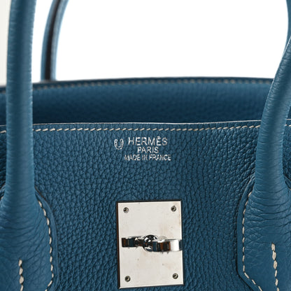 Hermes Denim Togo Horseshoe Birkin 35 Blue Jean 6 of 11