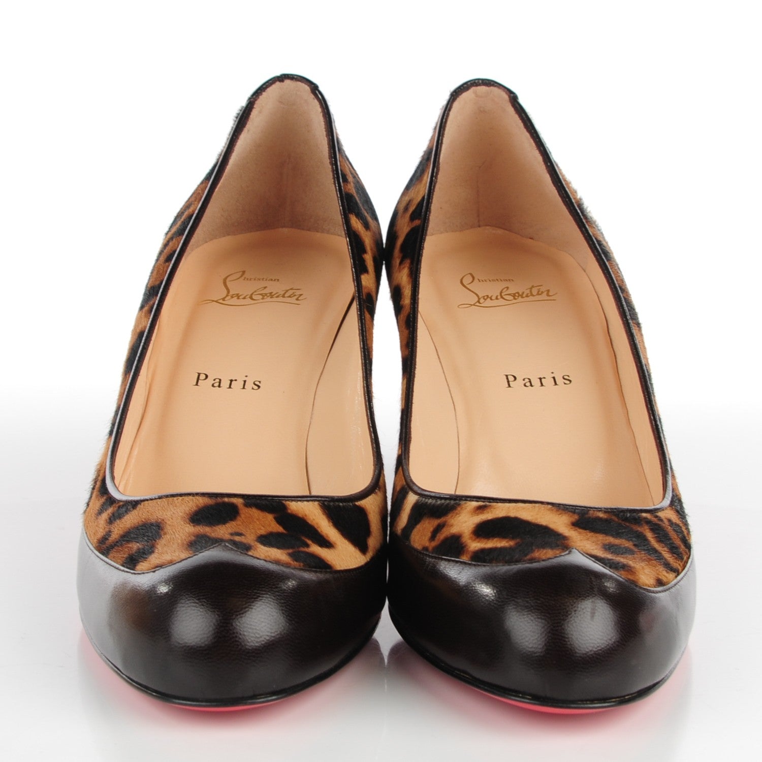 Christian Louboutin Pony Hair Leopard Print Pauline 70 Pumps 40 Brown 2 of 7