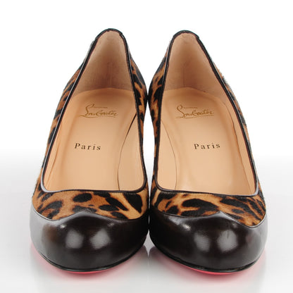Christian Louboutin Pony Hair Leopard Print Pauline 70 Pumps 40 Brown 2 of 7