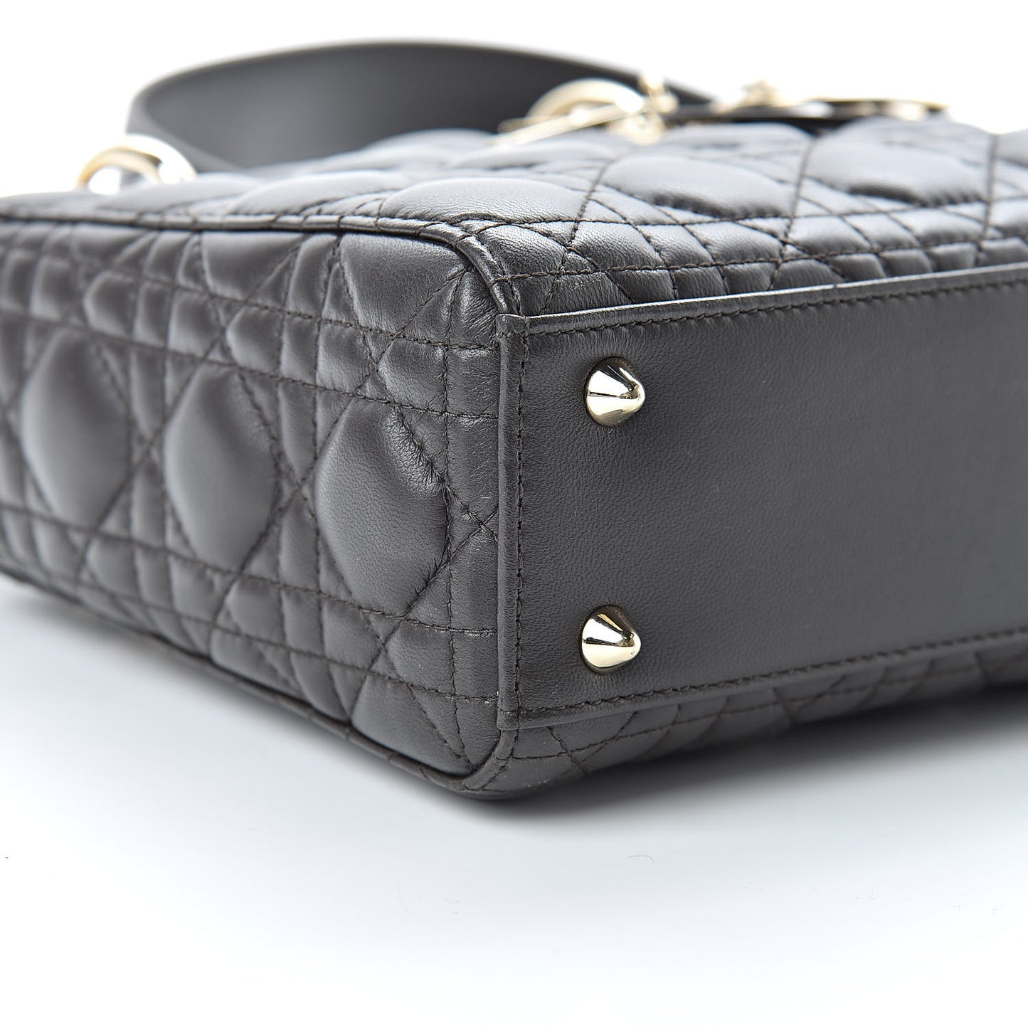 Lambskin Cannage Small Lucky Badges My Lady Dior Black
