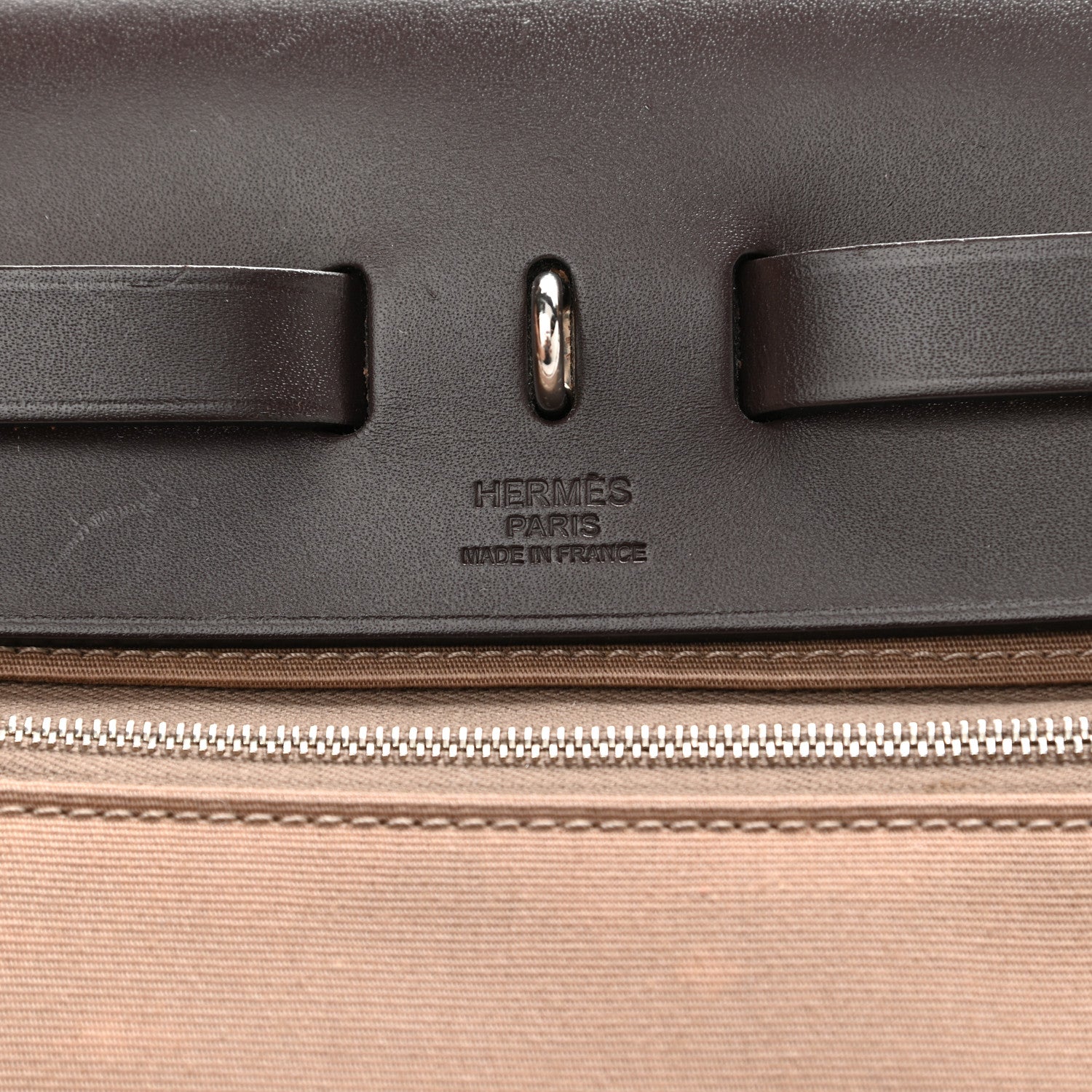 Hermes Vache Hunter Toile Herbag Zip 31 PM Etoupe Ebene 7 of 11