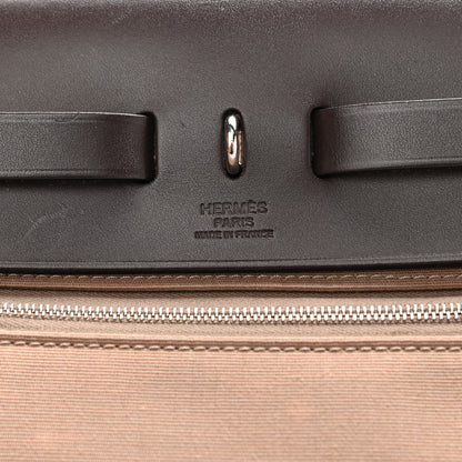 Hermes Vache Hunter Toile Herbag Zip 31 PM Etoupe Ebene 7 of 11