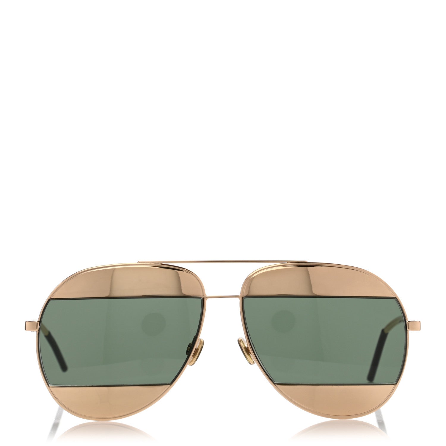 Christian Dior Split 1 Aviator Sunglasses Gold 2 of 8