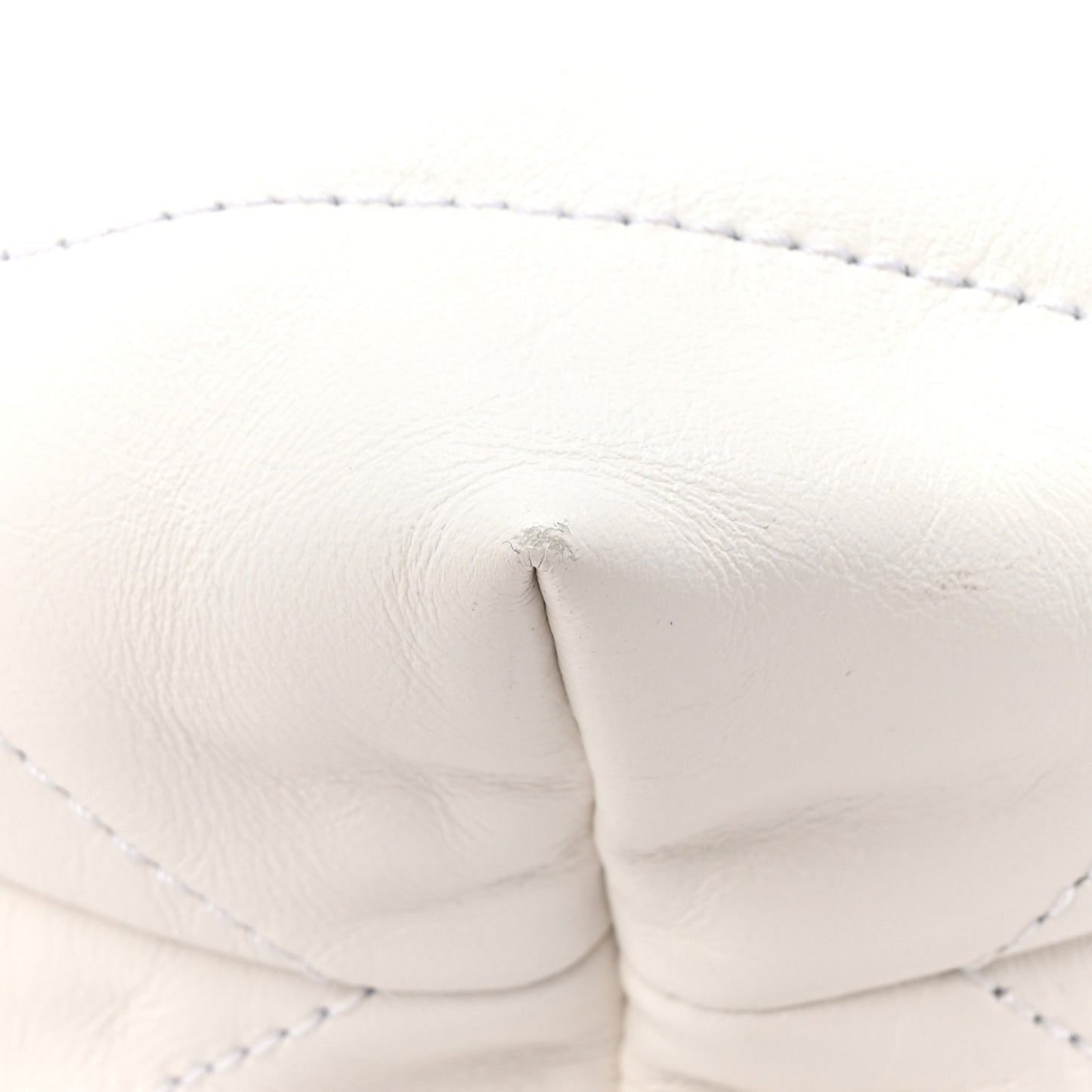 Shiny Calfskin Quilted Small Chanel 22 White