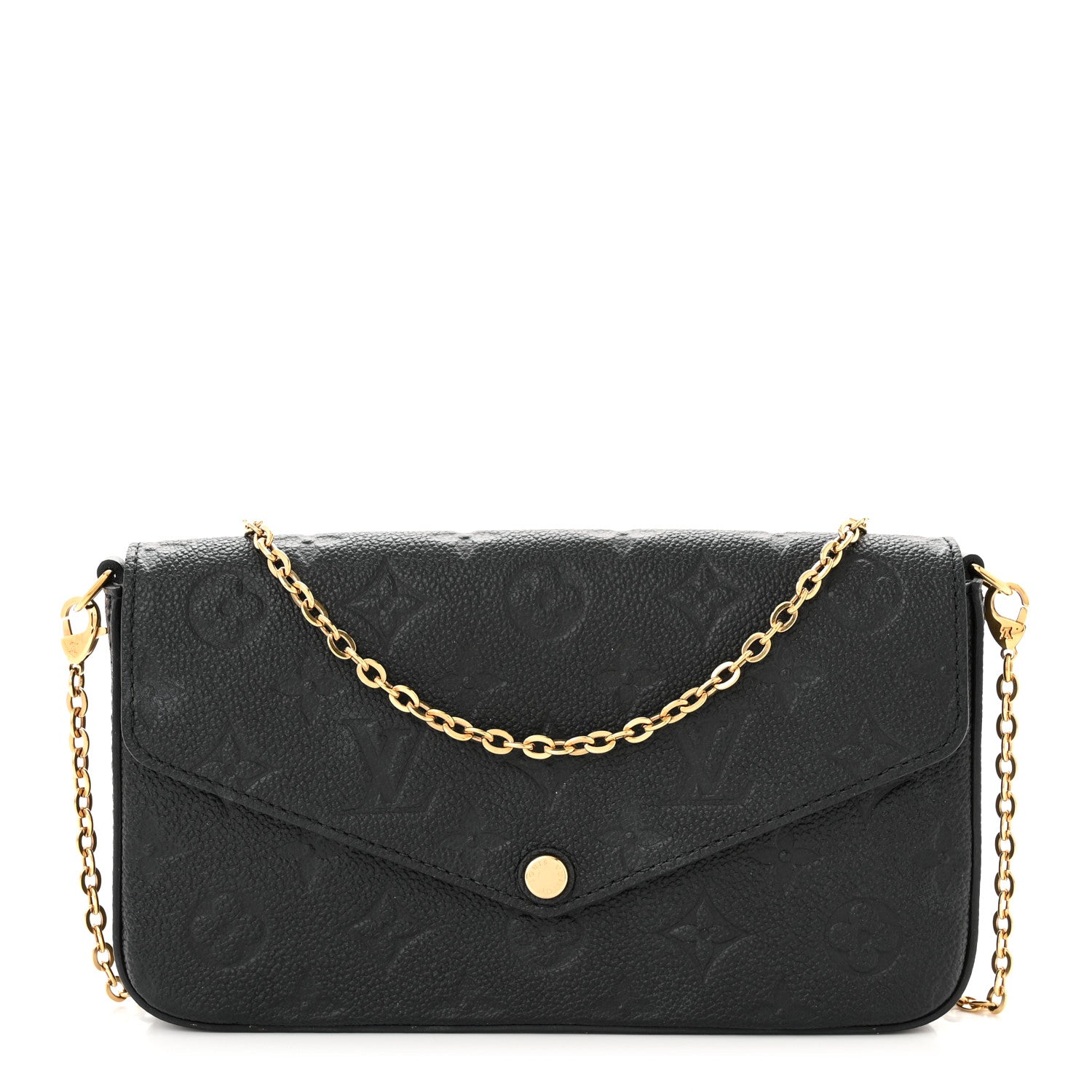Louis Vuitton Empreinte Pochette Felicie Chain Wallet Black 1 of 10
