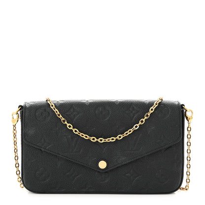 Louis Vuitton Empreinte Pochette Felicie Chain Wallet Black 1 of 10